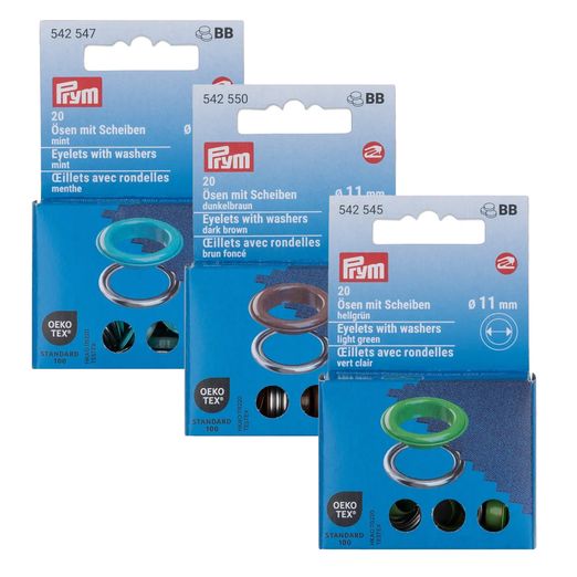 PRYM bunte Ösen - 11mm - 20 Stück
