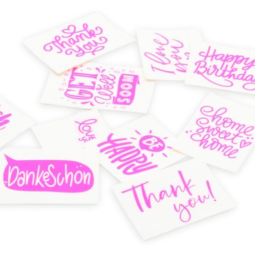 SnapPap Label weiß/neon-pink - Wünsche SnapPap Label weiß/neon-pink - Wünsche