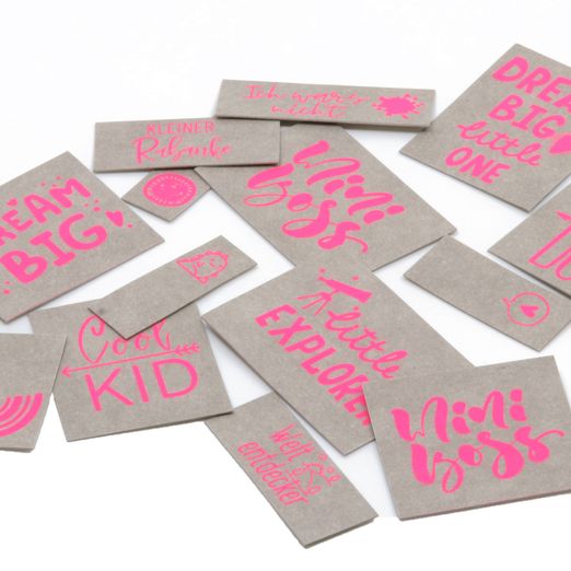 SnapPap Label grau/neon-pink - Kids