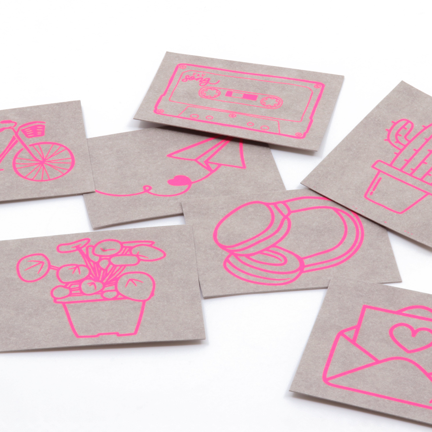 SnapPap Label grau/neon-pink - Pictures-0 SnapPap Label grau/neon-pink - Pictures-0