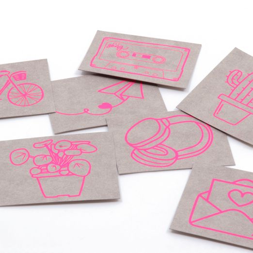 SnapPap Label grau/neon-pink - Pictures SnapPap Label grau/neon-pink - Pictures