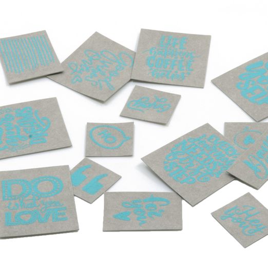 40 étiquettes en SnapPap Gris/Turquoise - Expressions 40 étiquettes en SnapPap Gris/Turquoise - Expressions