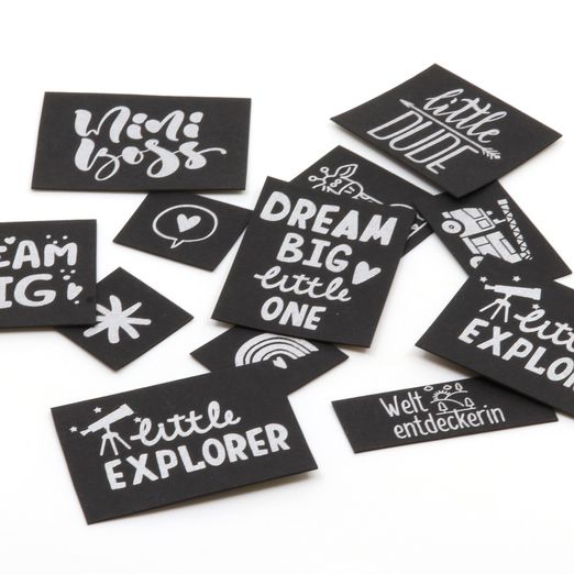 SnapPap Label schwarz/silber - Kids
