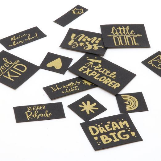 SnapPap Label schwarz/gold - Kids