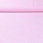 Baumwoll-Leinen - Streifen Ecru Rosa