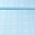 Tissu coton Gütermann - Collection brillante Fleurs Bleu glacier
