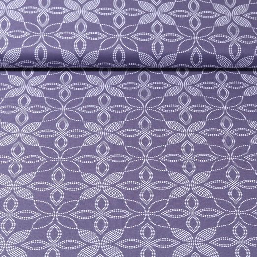 Tissu coton Gütermann - Collection brillante Fleurs Violet
