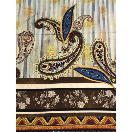 Viskose Popeline - Digitaldruck Paisley Braun Multicolor