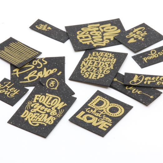 ReLeda Label Bogen - Lettering - schwarz/gold ReLeda Label Bogen - Lettering - schwarz/gold