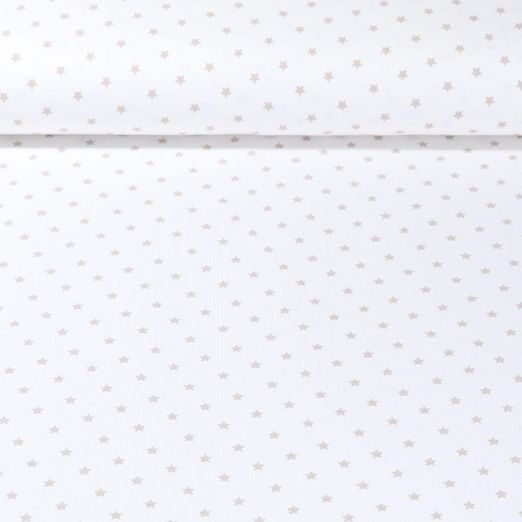 Jersey - Tissu à combiner Etoiles Ecru Bleu clair