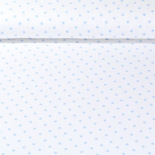 Jersey - Tissu à combiner Etoiles Ecru Bleu clair