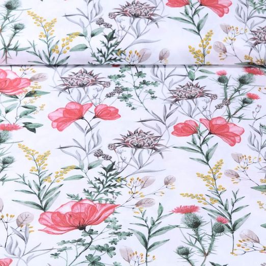 Gütermann Baumwolle - Bright Side Kollektion Klatschmohn Weiß