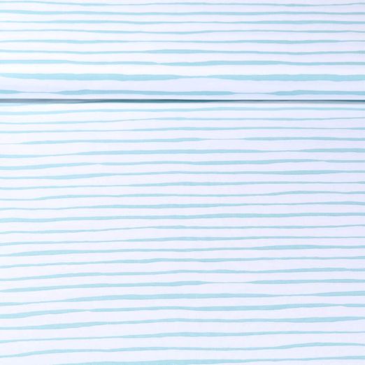 Coton Gütermann - Collection Bright Side Rayures Blanc Bleu glacier