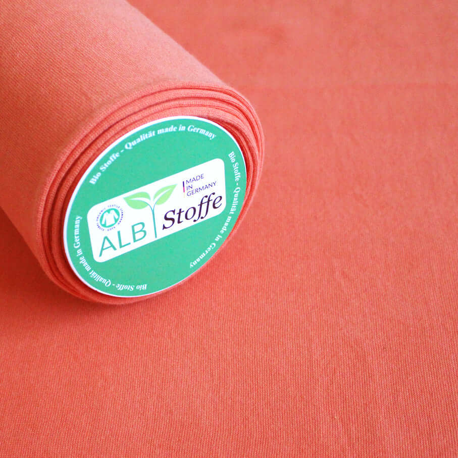 Albstoffe Bio Bündchen - Uni Aragosta Orange-1 Albstoffe Bio Bündchen - Uni Aragosta Orange-1