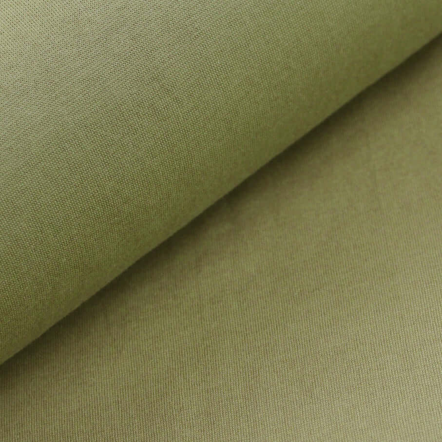 Albstoffe Bio Bündchen - Uni Caccia Grün-0 Albstoffe Bio Bündchen - Uni Caccia Grün-0