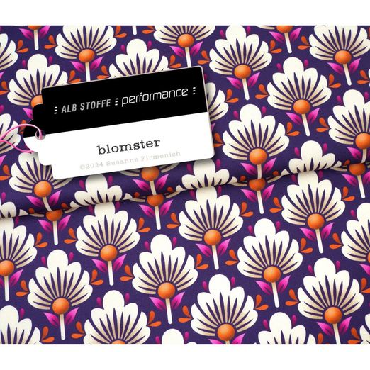 Albstoffe Performance Kollektion - Blomster Purple