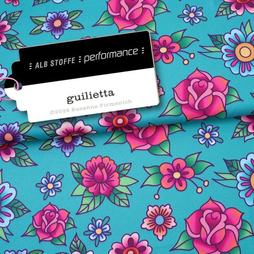 Collection Performance Albstoffe - Guillietta Turquoise