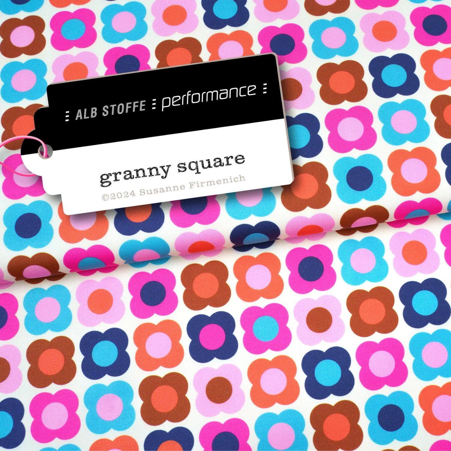 Collection Performance Albstoffe - Granny Square Blanc Multicolore-0 Collection Performance Albstoffe - Granny Square Blanc Multicolore-0