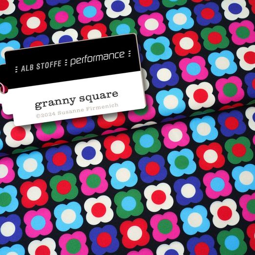 Collection Performance Albstoffe - Granny Square Noir Multicolore Collection Performance Albstoffe - Granny Square Noir Multicolore