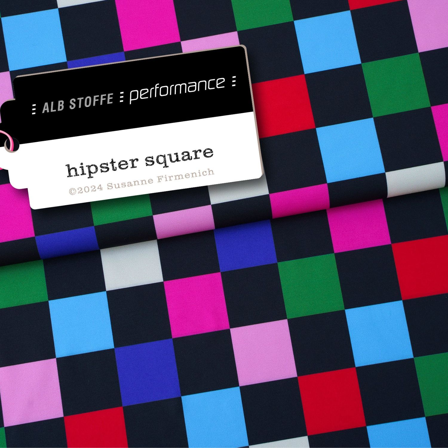 Collection Performance Albstoffe - Hipster Square Noir Multicolore-0 Collection Performance Albstoffe - Hipster Square Noir Multicolore-0