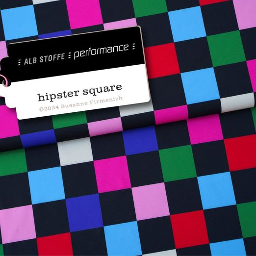 Collection Performance Albstoffe - Hipster Square Noir Multicolore Collection Performance Albstoffe - Hipster Square Noir Multicolore