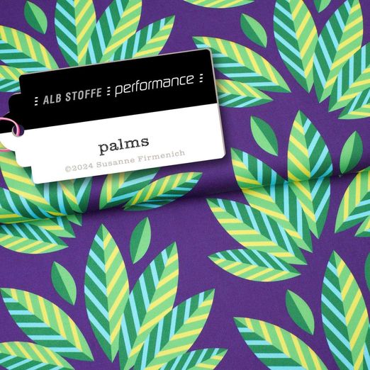 Collection Performance Albstoffe - Palmiers Violet