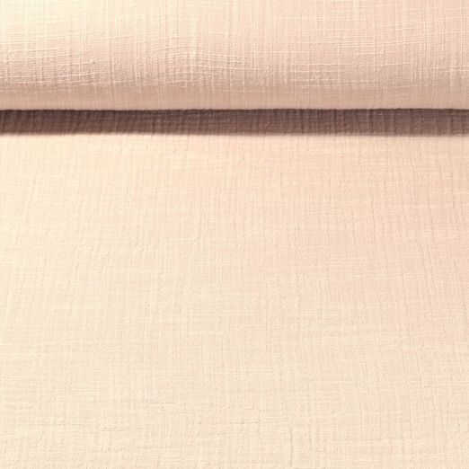 Mousseline de coton Slub effet lin Edouard - Uni Sable