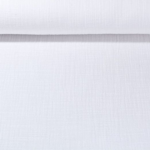 Mousseline de coton Slub effet lin Edouard - Uni Ecru
