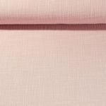 Mousseline de coton Slub effet lin Edouard - Uni Vieux rose