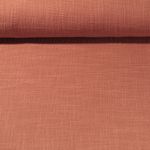 Mousseline de coton Slub effet lin Edouard - Uni Bois de rose
