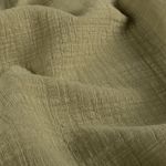 Baumwoll-Musselin Slub - Uni Olive