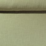 Mousseline de coton Slub effet lin Edouard - Uni Vert olive