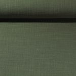 Mousseline de coton Slub effet lin Edouard - Uni Kaki
