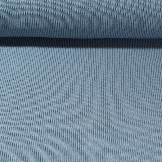 Sweat coton tricoté Nils - Bleu jean Uni