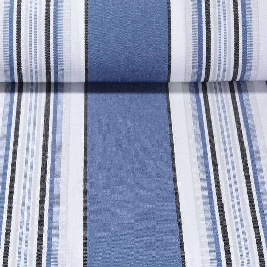 Outdoorstoff - Teflonbeschichtet Streifenmixed Blau Garngefärbt