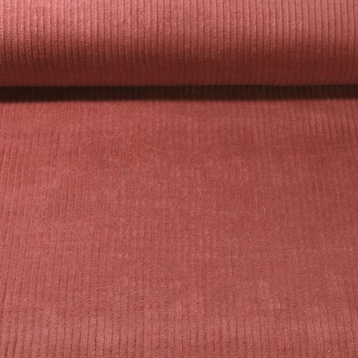 Velours côtelé Carole - Effet Lavé 4,5mm Bois de rose