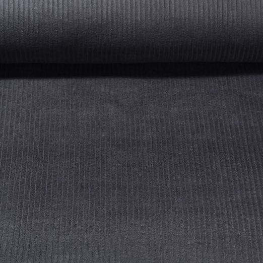Cord Carole - Washed Cord 4,5mm Dunkelgrau