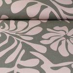 Toile de coton canevas - Feuilles vintages Vert olive