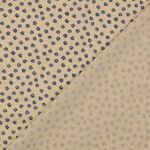 Baumwoll-Cretonne - Blümchen Beige Blau Baumwoll-Cretonne - Blümchen Beige Blau
