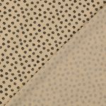 Puuvillacretonne - Beige-mustat kukat Puuvillacretonne - Beige-mustat kukat