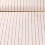 Cretonne de coton vintage - Rayures Beige Sable