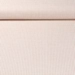 Cretonne de coton vintage - Carreaux Beige Sable