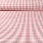 Cretonne de coton vintage - Carreaux Beige Rouge