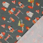 Jersey – Estampado digital Animales bomberos gris Jersey – Estampado digital Animales bomberos gris