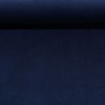 Jersey velours stretch Chilly - Bleu marine foncé Uni