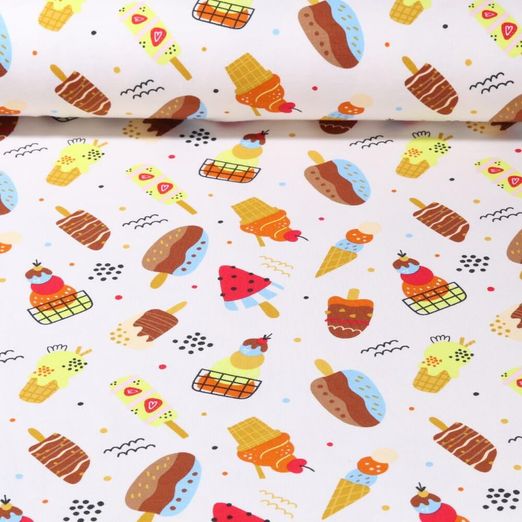 Jersey - Glaces Ecru Multicolore