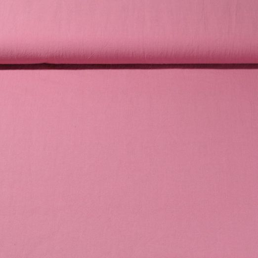 Coton lavé - Rose foncé Uni