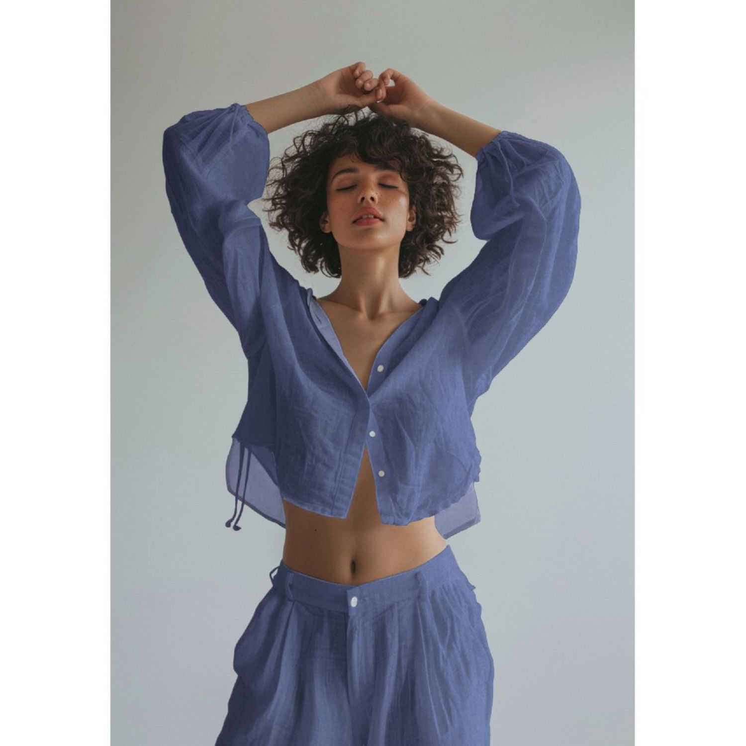 Coton lavé - Bleu jean Uni-1 Coton lavé - Bleu jean Uni-1