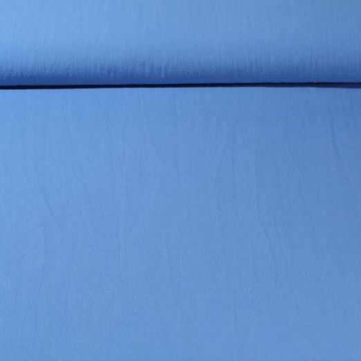 Coton lavé - Bleu Uni