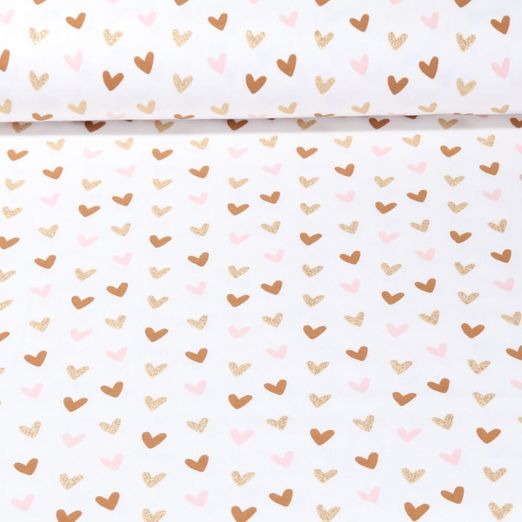 Jersey - Coeurs Paillettes Ecru